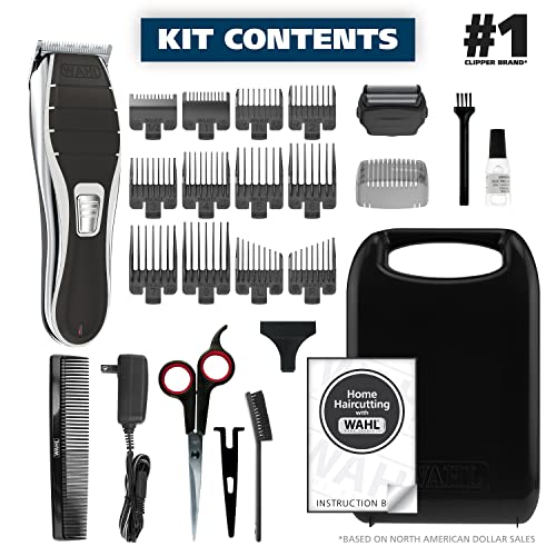 Cordless Hair Clipper and Shaver Kit with 12 Attachments - Lithium-Ion Rechargeable