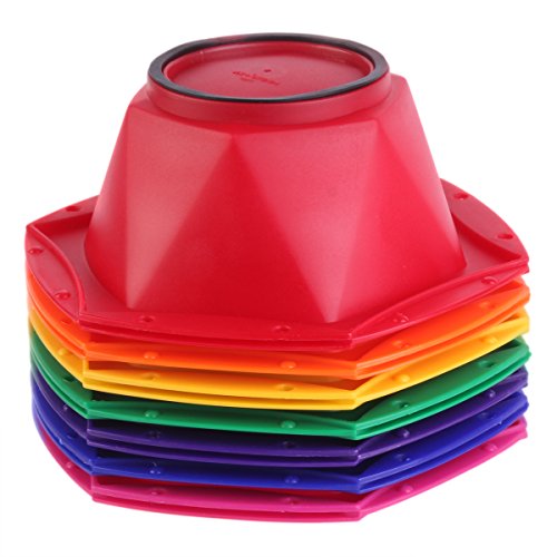 PERFEHAIR 7-Piece Hair Dye Mixing Bowls & Brush Kit, 200ml Capacity, Rainbow Colors