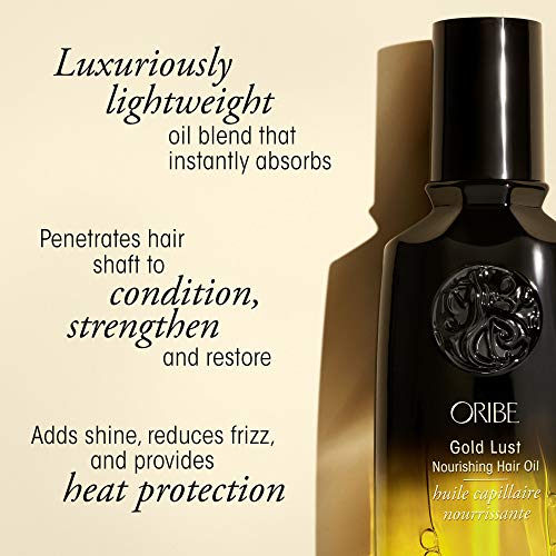 Oribe Gold Lust Hair Oil 3.4 oz - Moisturizes, Smooths Frizz & Adds Shine - Standard Size