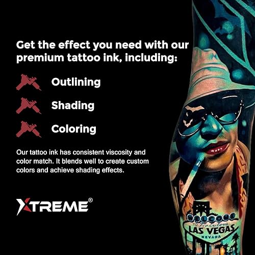 Xtreme Tattoo Ink Extra White 2 oz - Versatile Medium Viscosity, Fast Healing, Water-Based, Acrylic-Free, Safe for Professional Tattooing