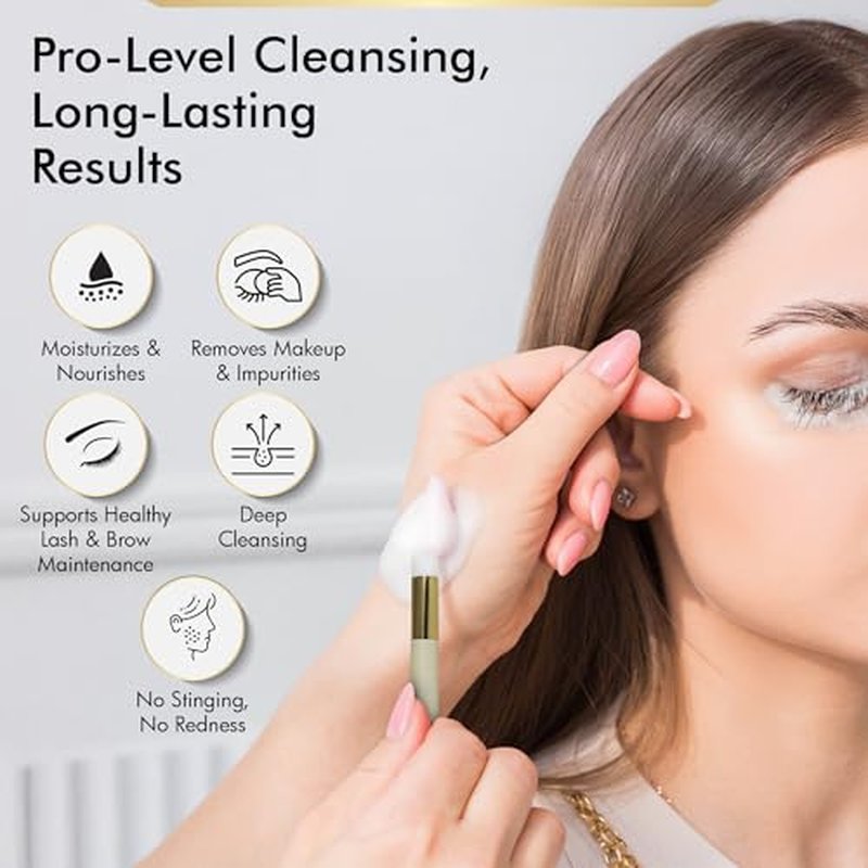 Clarifying Shampoo Brow Cleanser Foam ? Gentle Oil-Free Makeup Remover | Prep Before Tint or Henna | For Sensitive Skin | 60ml Bottle ? Professional & Home Use