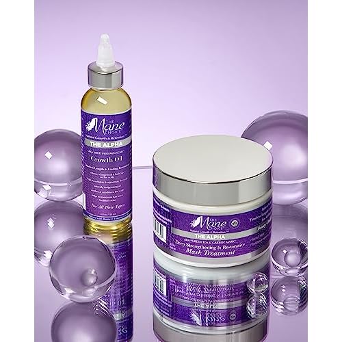 The Mane Choice The Alpha Hair Mask, Green Tea & Carrot Mask Treatment, 12 oz, Deep Moisturizing & Restorative, Anti Frizz, Helps Restore Dry, Damaged Hair, Paraben & Sulfate Free