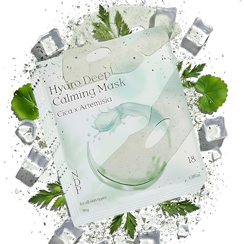 NDP Collagen Cica Cooling Hydro Mask ? World¡¯s First Freeze-Ready Hydrogel Face Mask with 55,000Da Vegan Collagen, Real Mugwort & Centella ? Korean Mask for Sensitive Skin (36g x 4ea)