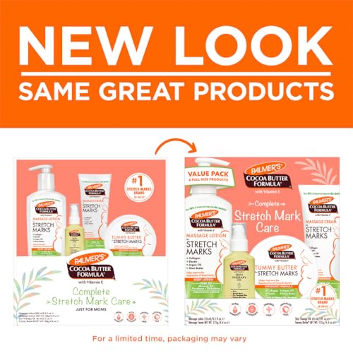 Pregnancy Skin Care Kit with Cocoa Butter & Vitamin E - Stretch Mark & Scar Prevention