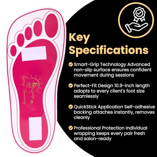 Disposable Pink Tanning Feet Pads - Protect Soles During Spray Tanning, 60 Pairs