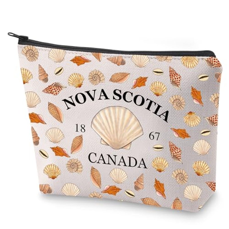 BLUPARK East Coast Cosmetic Bag Souvenir Gift Nova Scotia 1867 Canada Travel Makeup Bag Gift For Travellers (NOVA SCOTIA)