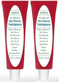 No Flavor Toothpaste Pack of 2 - Fluoride-Free, Natural, Sensitive Teeth Care