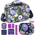 Storage Bag with Combination Lock and 10 Accessories, Travel Medicine Storage Lock Box, Carbon Lined Sling Pouch, Cosmetic Organizer Container Case, Great Gift for Women, Purple