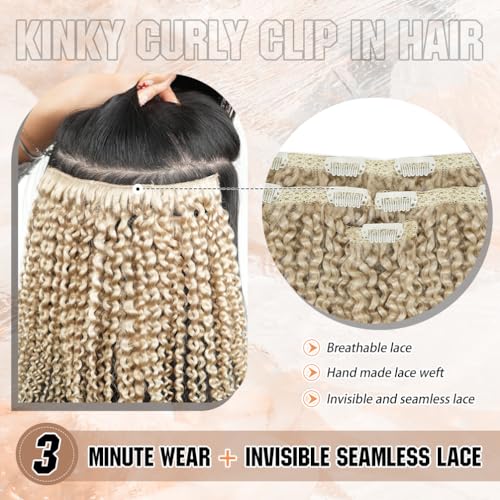 Grey Afro Kinky Curly Clip-In Hair Extensions 10 Inch 50g Real Human Hair - Thick & Seamless
