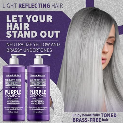 Silver Shine Purple Shampoo & Conditioner Set 16 Fl Oz - Variation of THIS listing