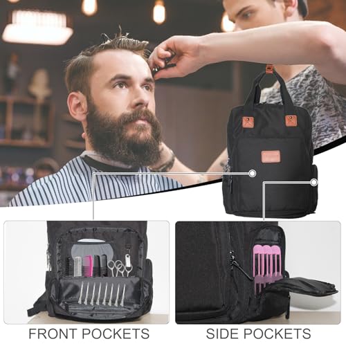 Water-Resistant Barber Backpack for Clippers and Tools with Laptop Compartment