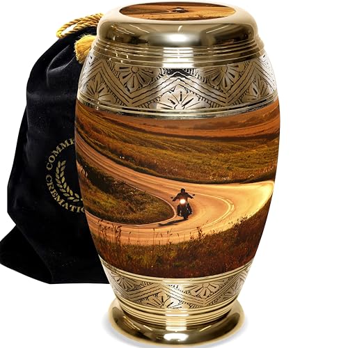 Highway to Heaven Motorcycle Cremation Urn for Adult Male Ashes - Large Variation