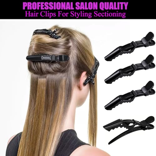 Black 100 Pcs Alligator Hair Clips for Styling Thick Hair - Bulk Variation