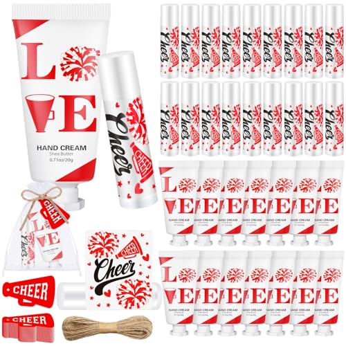 Red Cheerleading Lip Balm & Hand Cream Set - Team Gifts & Party Favors