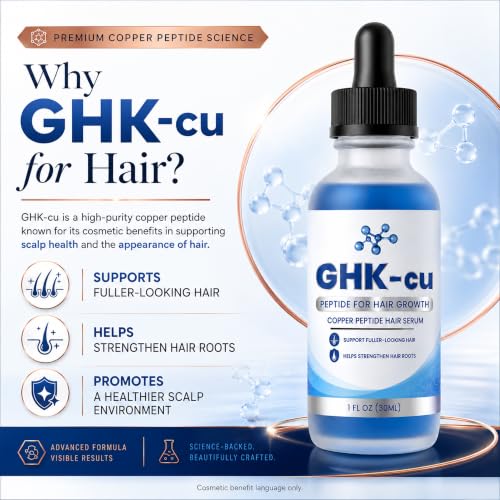 Copper Peptide Hair Growth Serum - 1 fl oz for Thinning Hair