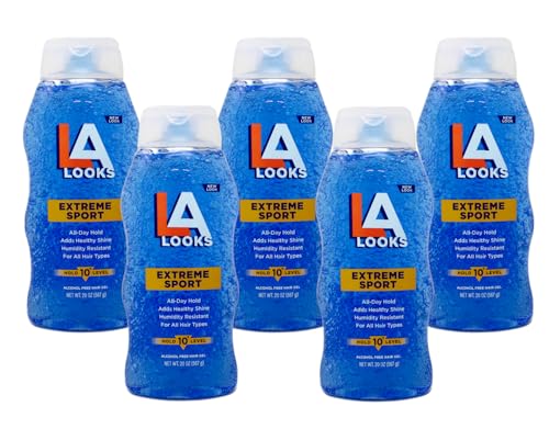 La Looks Gel #10 Extreme Sport Tri-Active Hold Blue 20 oz Pack of 5 - Unscented