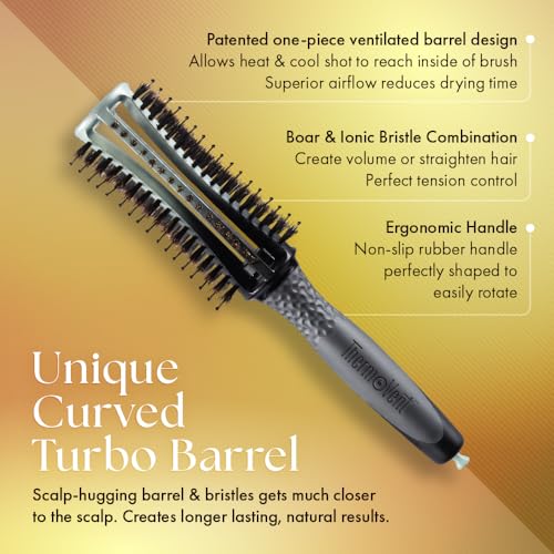 Olivia Garden ThermoVent Combo Brush - 2 Inch Detangling Hairbrush