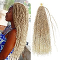 27/613 Faux Locs Crochet Hair for Black Women - 30 Inch, 8 Packs Pre-Looped, Curly Ends