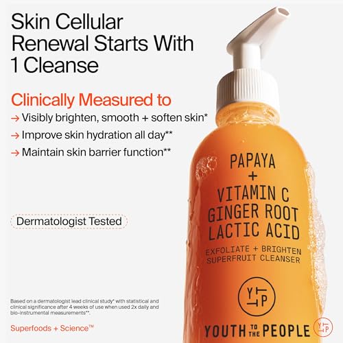 Youth To The People Superfruit Cleanser - Gentle Exfoliating Face Wash 5 Fl Oz