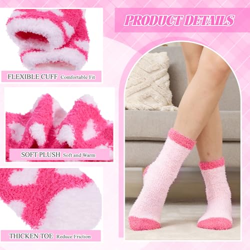 Galentine's Day Gift Set - Velvet Hair Scrunchies Plush Socks Bracelets 12 pcs - Girls Women Party Supplies