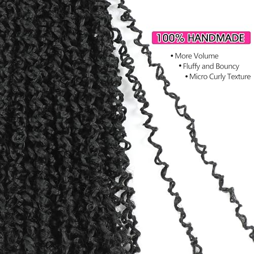 Pre-Looped Yanky Twist Crochet Hair 14in 8-Pack for Natural Protective Styles