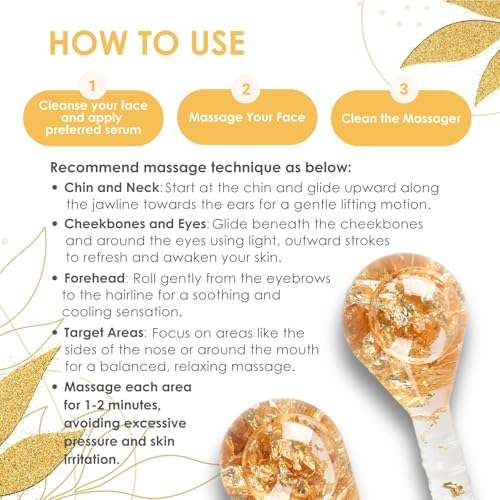 Lazzybeauty Ice Globes Facial Massage Tools, Cryo Cooling Ball for Face & Eye Relief, Beauty Spa Tool for Relaxing and Refreshing Skincare Routine