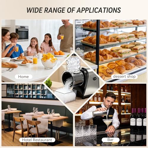Electric Ice Crusher Machine with Upgraded Motor & Stainless Steel Blade