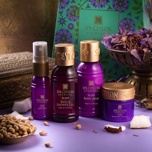 Spa Ceylon Ayurveda Sleep Discovery Set - Lavender Bedtime Gift 4-Piece