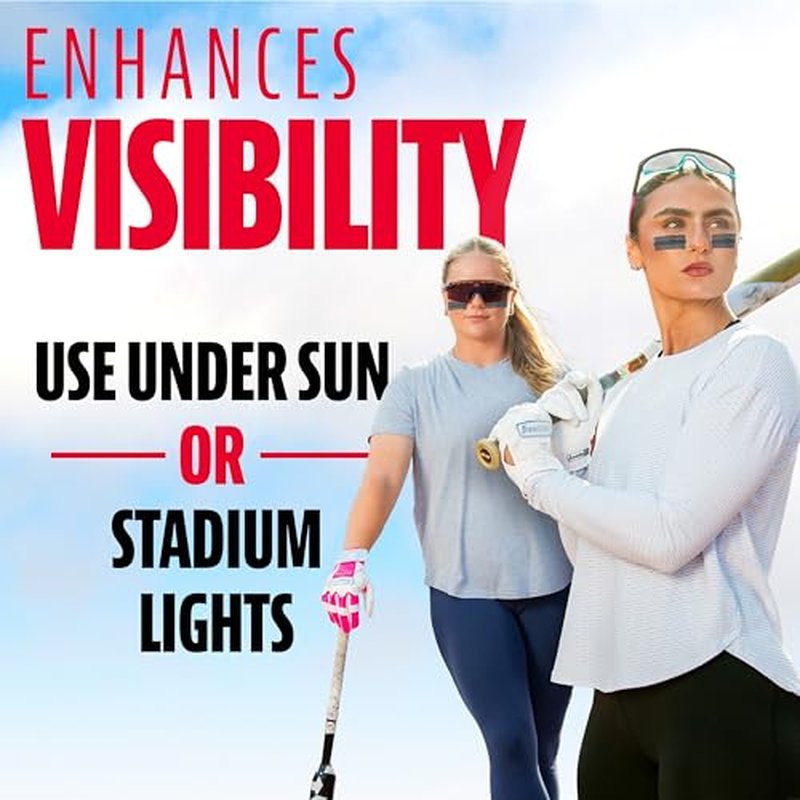 Franklin Sports Eye Black Stick - Baseball Softball + Football Eye Black for Kids + Adults - Sun Glare Reduction - Black Glitter