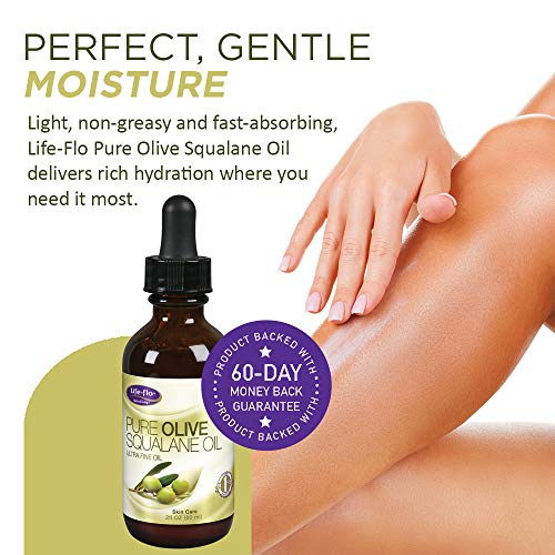 Olive Squalane Oil - Lightweight Facial Moisturizer for Dry Skin, 2oz