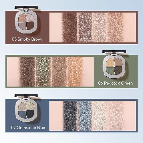CARSLAN Eyeshadow Palette, Longlasting Eye Makeup Palettes in Matte, Shimmer Eye Shadow, High Pigmented Warm Natural sombras para ojos for Daily Use, 05 Smoky Brown