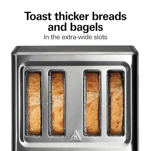 4 Slice Stainless Steel Toaster with Wide Slots and Bagel Setting - Variation of THIS listing