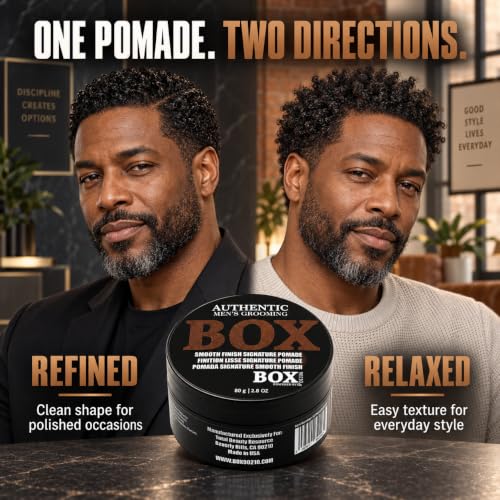 Men's Strong Hold Hair Pomade - Sleek & Polished Finish, Adds Shine & Definition, 80g