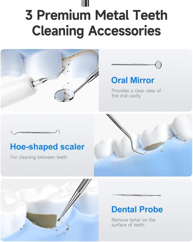 Plaque Remover for Teeth - Tartar & Stain Removal Device with 5 Modes