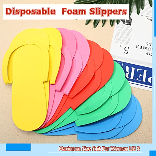 JenPen Disposable Spa Pedicure Slippers Bright Colors 60 Pairs