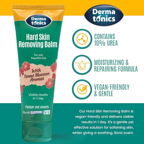 Dermatonics 10% Urea Callus Removing Cream 2.37 fl oz Tube - Pack of 3 for Feet, Hands & Elbows