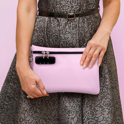 Smell Proof Bag with Combination Lock and 8 Accessories - Pink Travel Organizer
