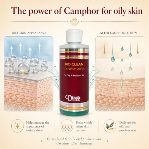 Camphor Lotion for Oily Skin - Balances Sebum & Reduces Blemishes - 4 fl oz (120ml) - Bio Clean Variation