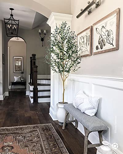 Tall Artificial Olive Tree with Planter - 6.23FT Faux Indoor Plant for Home & Office Decor