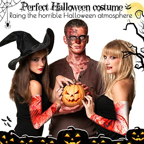 Eurzom Zombie Costume Sleeves for Women Halloween Party Wear - 4 Pairs