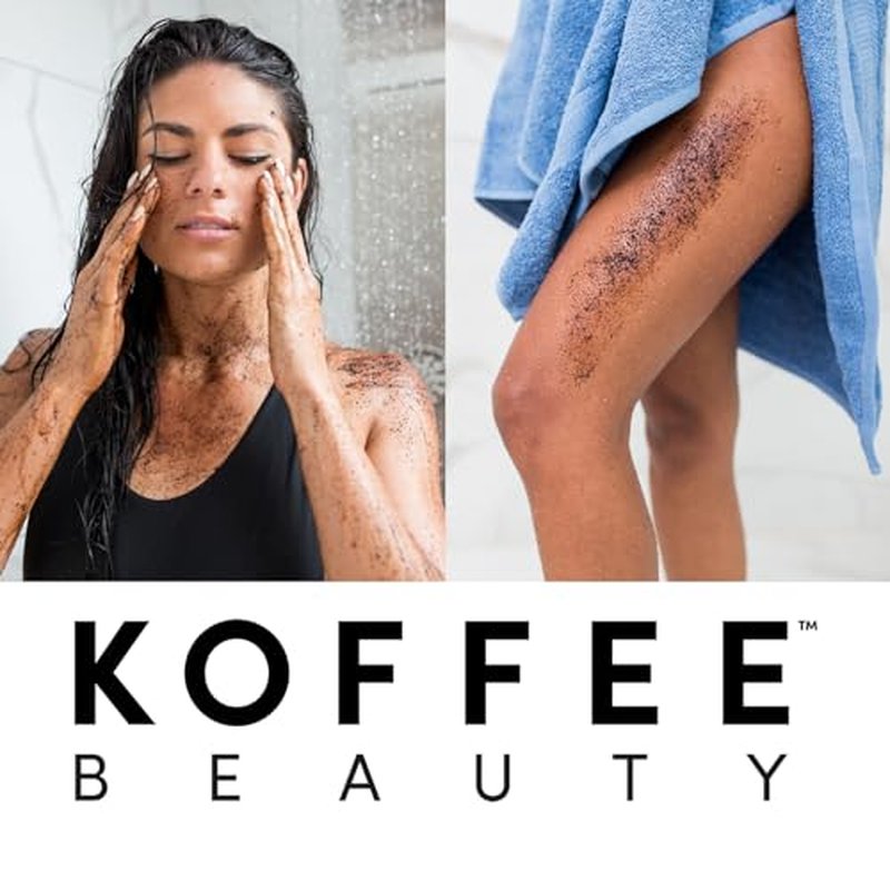 Aloe and Green Tea Coffee Scrub, 4 oz - Organic Exfoliating Body Scrub - Face Exfoliator with Soothing, Hydrating Oils - Restores Skin's Softness, Brightness - Fresh, Light Scent