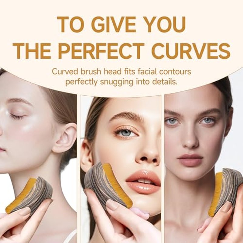 Lymphatic Contour Face Brush 2 Pack, for Lymphatic Drainage & Face Sculpting ? Dry Brush for Facial Massage, Anti-Puffiness, Detox & Glow, Ergonomic Design with Soft Bristles