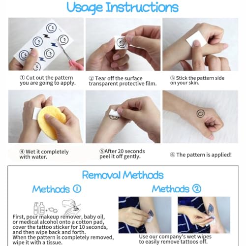 Waterproof Temporary Tattoos: 2-Sheet Tattoo Kit with Realistic Body Stickers, Semi-Permanent Tattoos for Adults Lasting 7-15 Days ? Safe for Men & Women, Peony Pattern