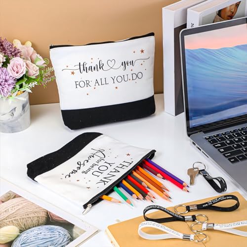 Sanwuta Classic Employee Appreciation Cosmetic Bag & Keychain Gift Set - Women