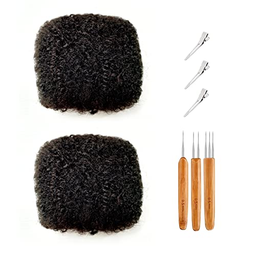 Afro Kinky Human Hair Extensions 16 Inch 60g for Dreadlocks & Braids - Black