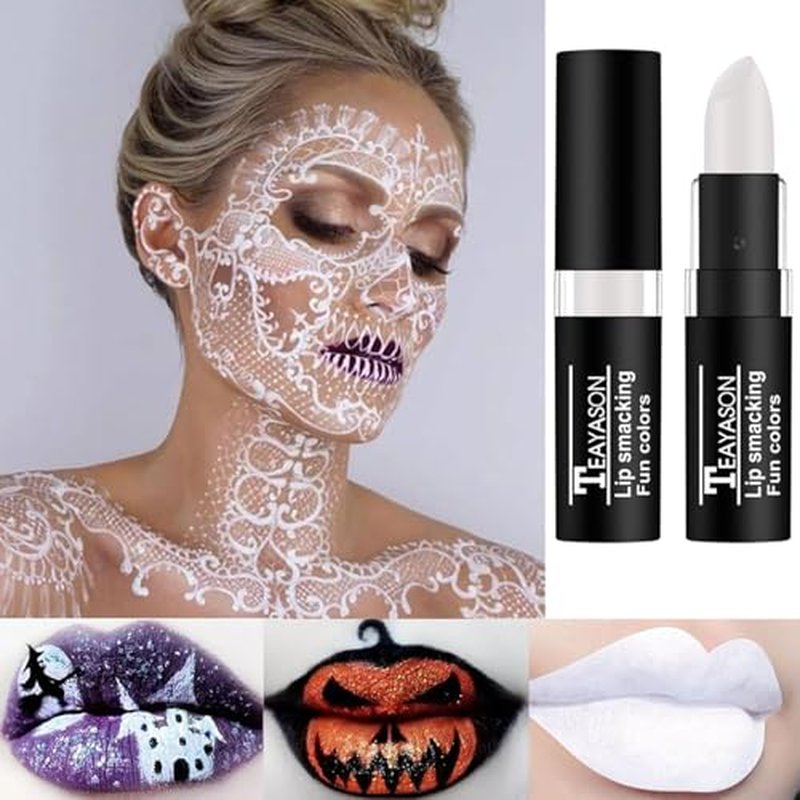 12 Colors Vivid Vampire Matte Lipstick Set - Long Lasting, Waterproof Makeup for Halloween Party, Cosplay, and Camouflage Face Paint