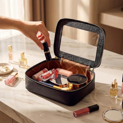 Wrangler Clear Makeup Bag Organizer Large Black – TSA Travel Toiletry Bag