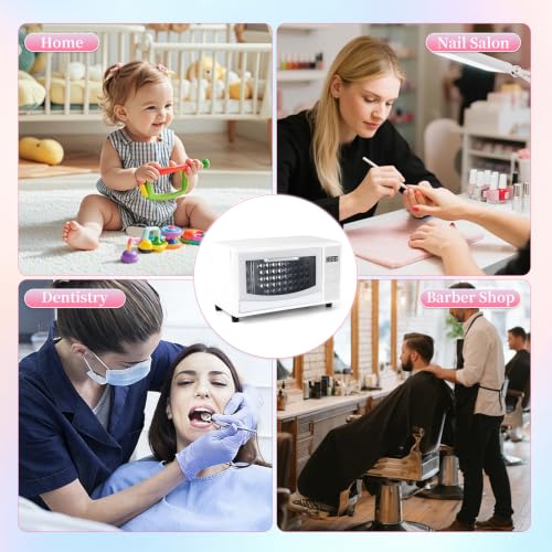 White Double-Layer UV Light Nail Tool Cleaning Machine - Heemeei