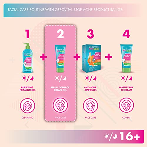 Sebum Control Face Cream-Gel for Oily Skin - Shine-Free, Matte Finish, 50ml
