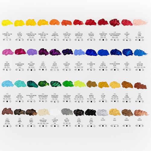 Liquitex BASICS Acrylic Paint Set - 48 Colors, 22ml Tubes, Student Quality